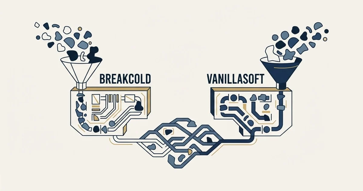 Editorial illustration for Breakcold vs Vanillasoft