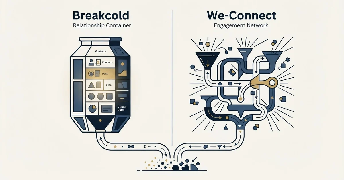 Editorial illustration for Breakcold vs We-Connect