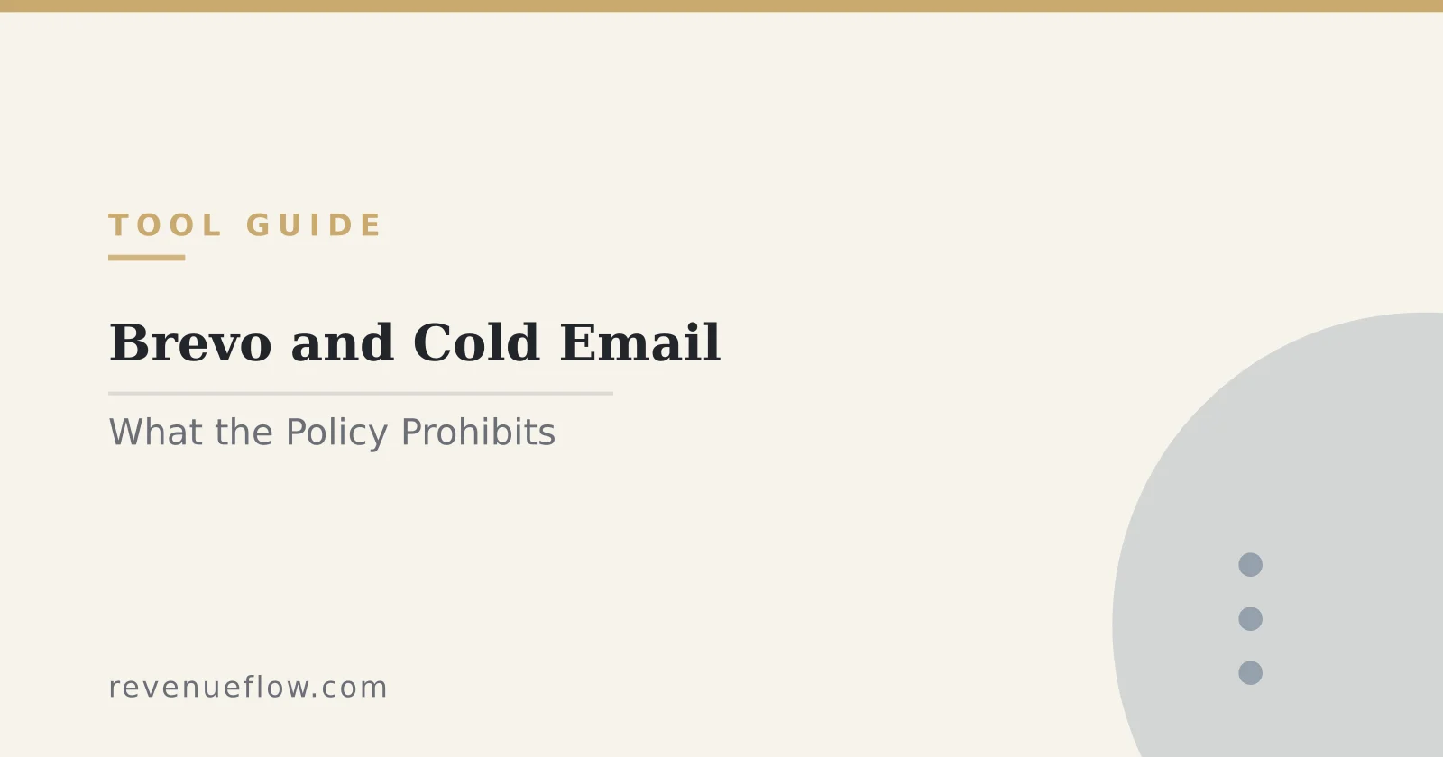 Branded cover: Brevo and Cold Email: What Its Own Anti-Spam Policy Prohibits