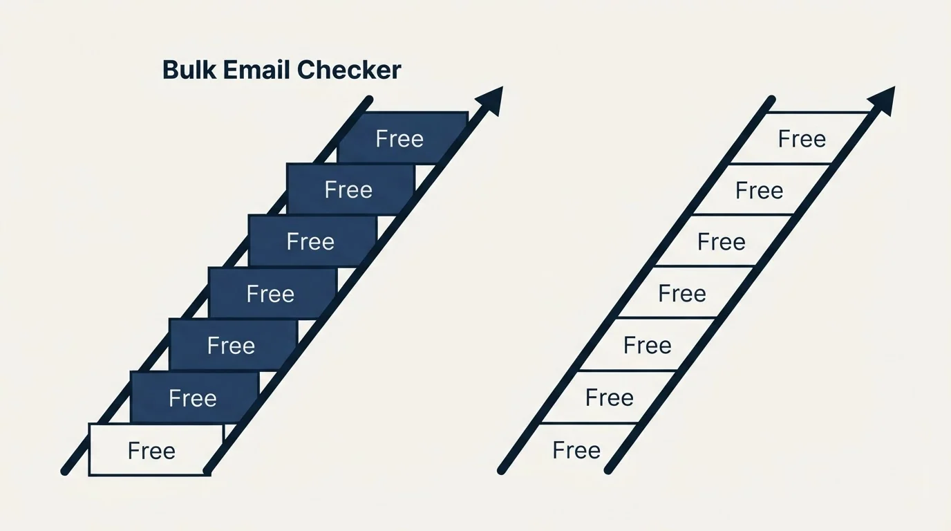 Pricing ladder: Pricing Comparison (Bulk Email Checker, Free)