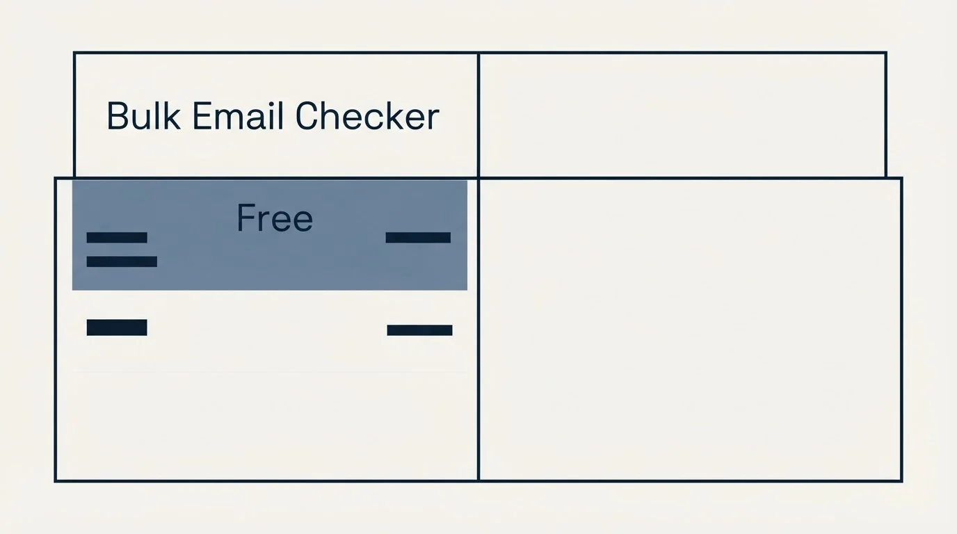 Pricing table: Pricing Comparison (Bulk Email Checker, Free)