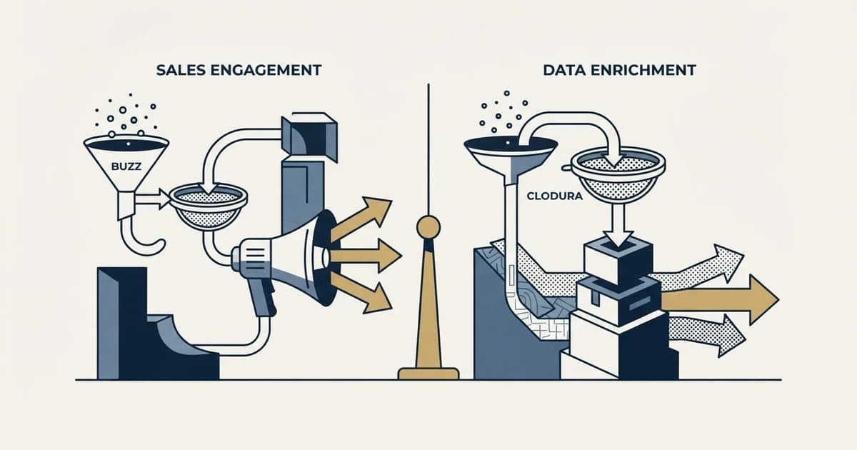 Editorial illustration for Buzz.ai vs Clodura.AI