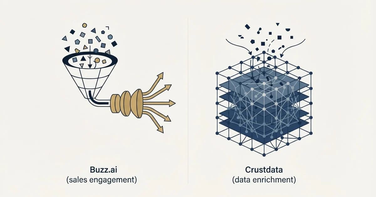 Editorial illustration for Buzz.ai vs Crustdata