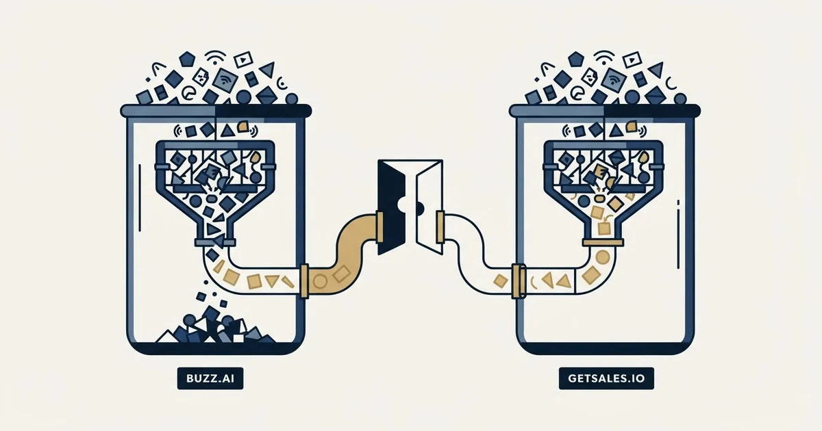 Editorial illustration for Buzz.ai vs GetSales.io