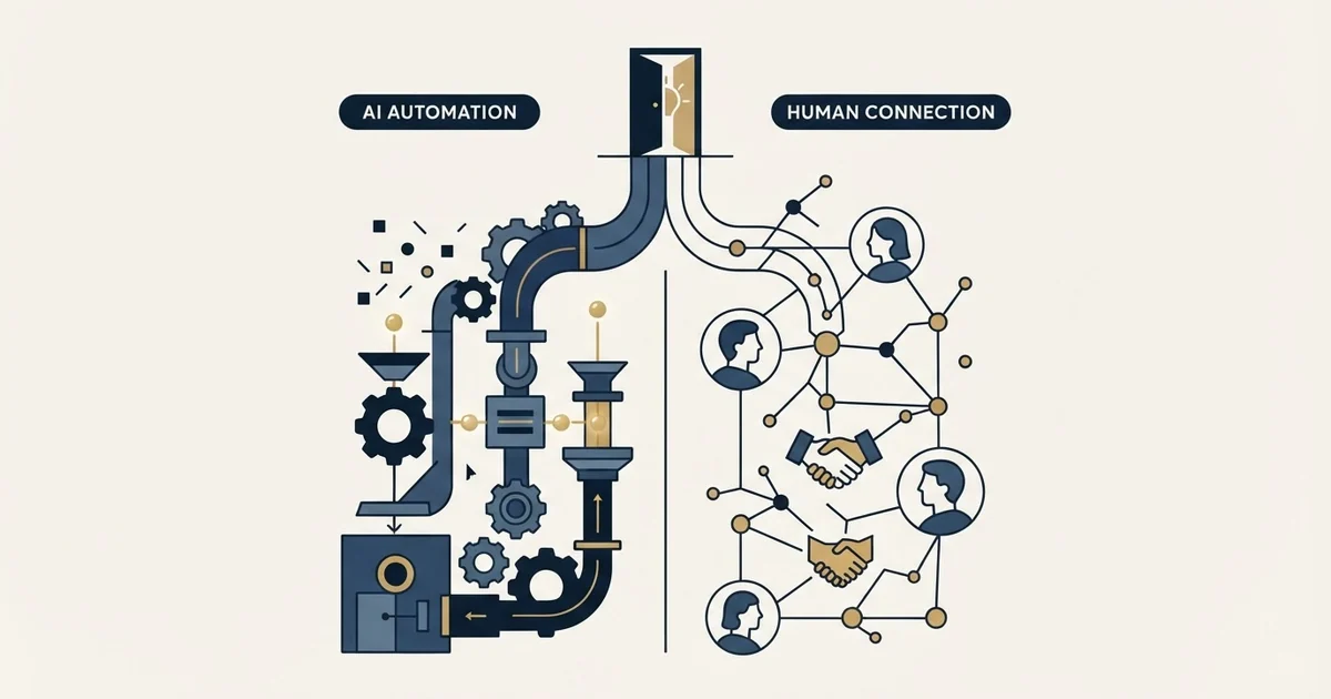 Editorial illustration for Buzz.ai vs Humanlinker