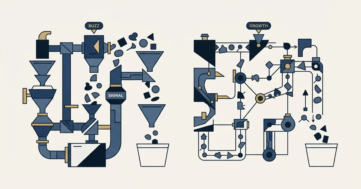 Editorial illustration for Buzz.ai vs La Growth Machine