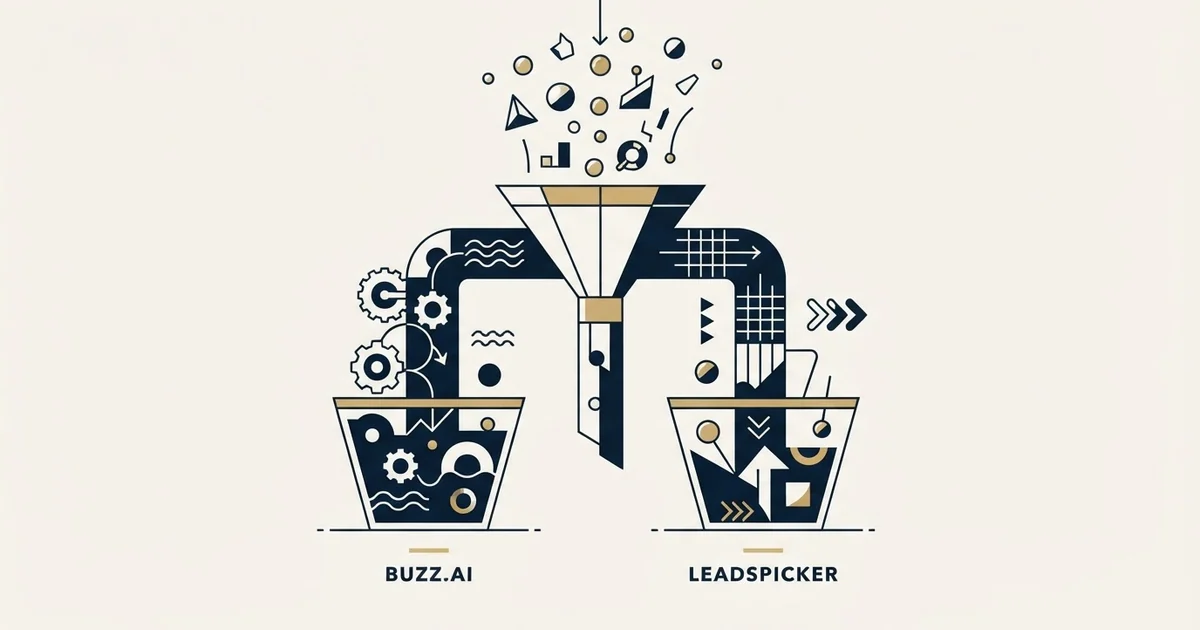 Editorial illustration for Buzz.ai vs Leadspicker