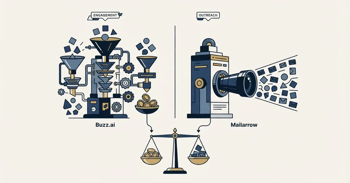 Editorial illustration for Buzz.ai vs Mailarrow
