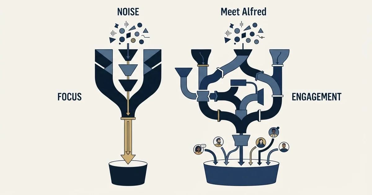 Editorial illustration for Buzz.ai vs Meet Alfred