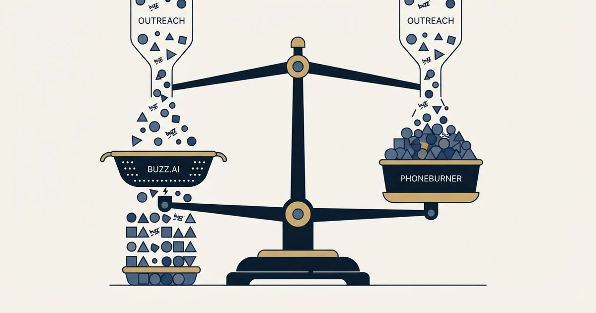 Editorial illustration for Buzz.ai vs PhoneBurner