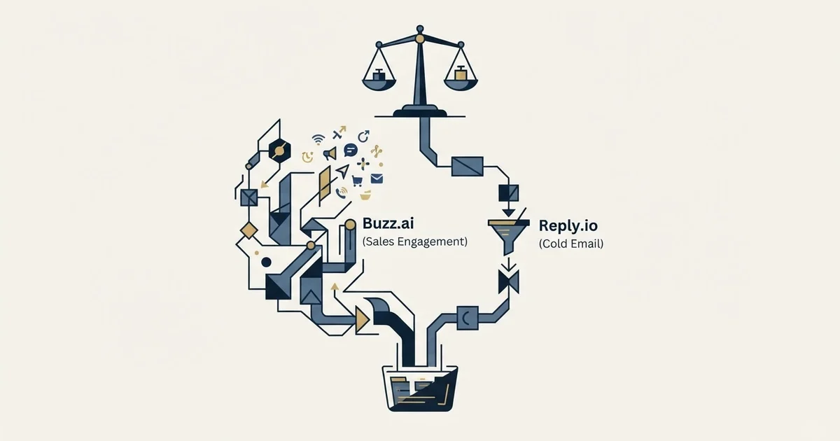 Editorial illustration for Buzz.ai vs Reply.io