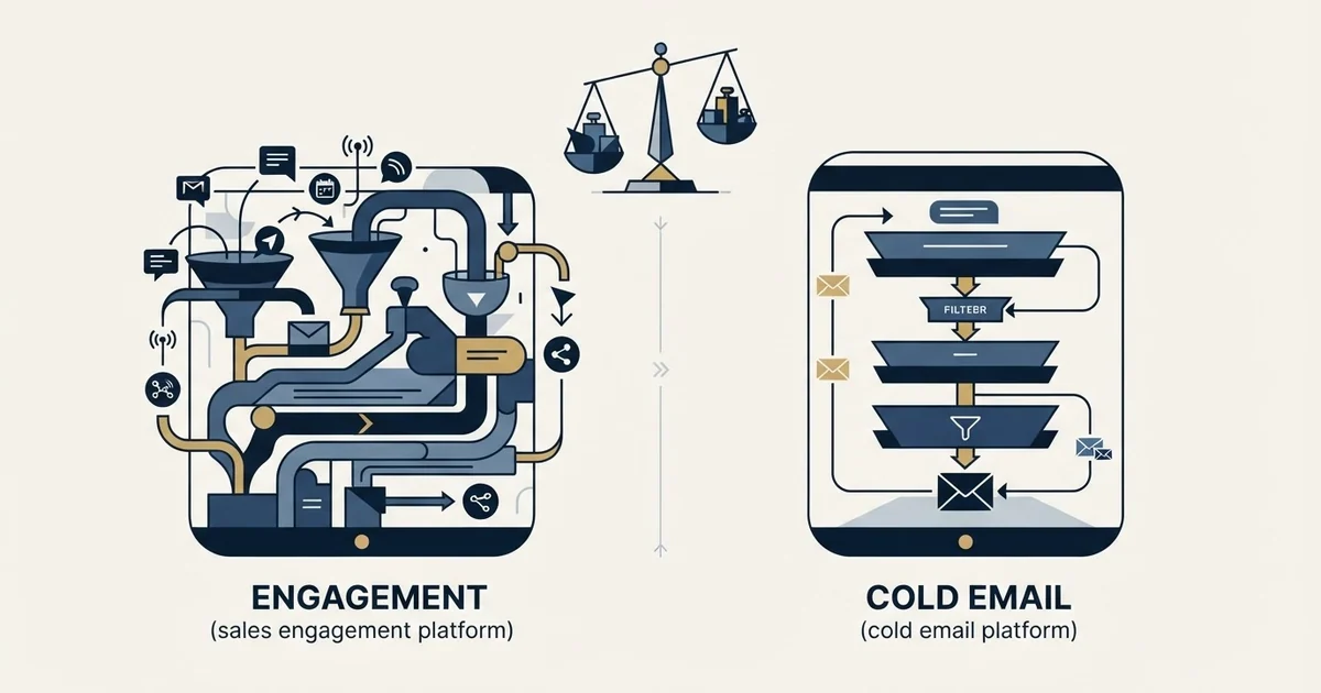 Editorial illustration for Buzz.ai vs Saleshandy