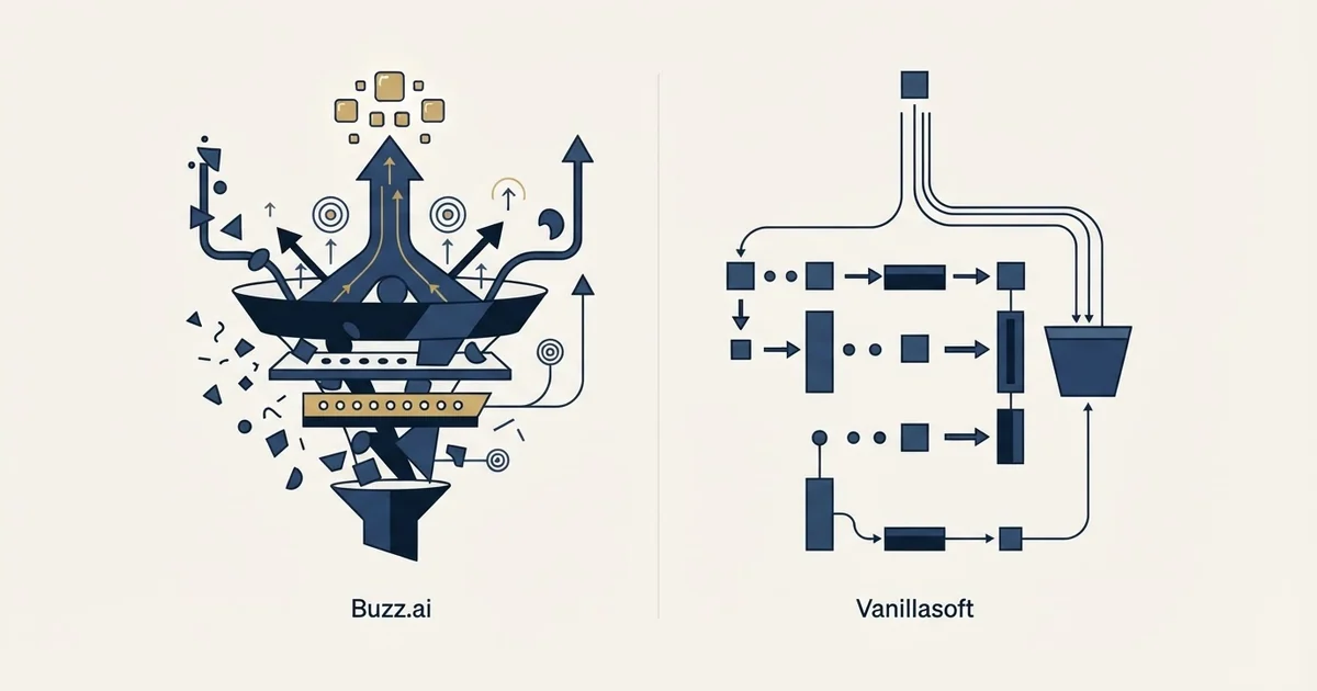 Editorial illustration for Buzz.ai vs Vanillasoft