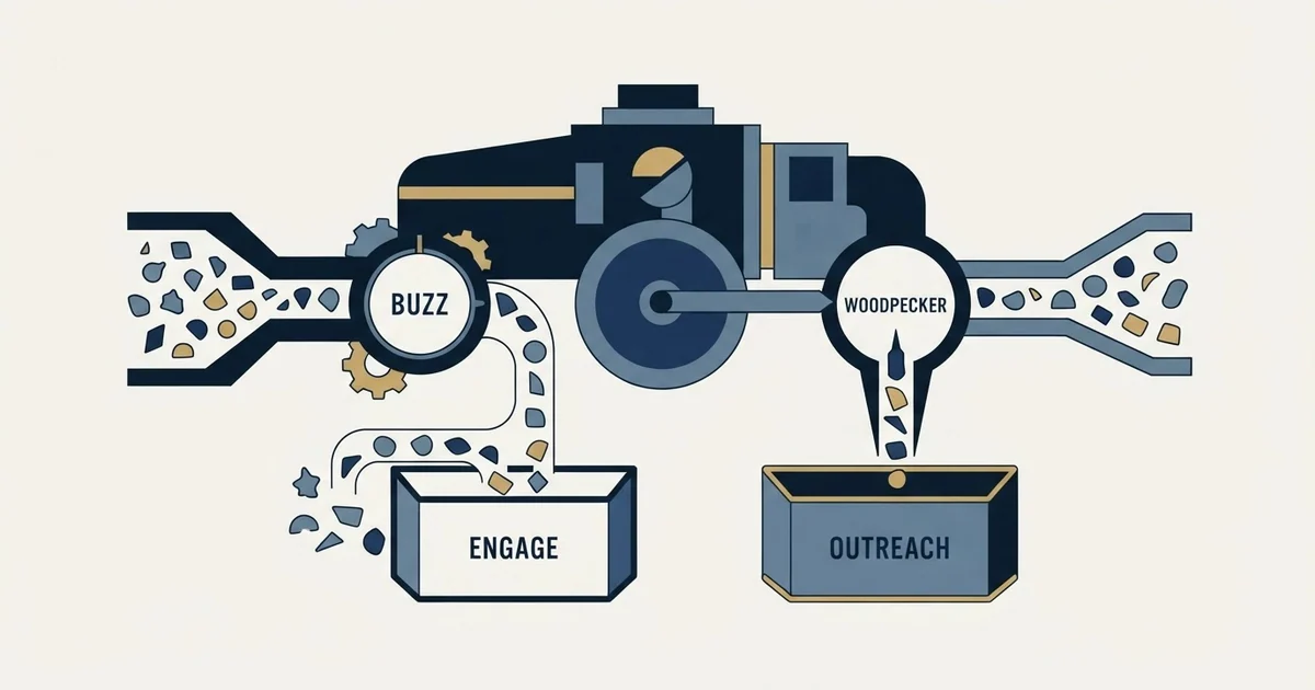Editorial illustration for Buzz.ai vs Woodpecker