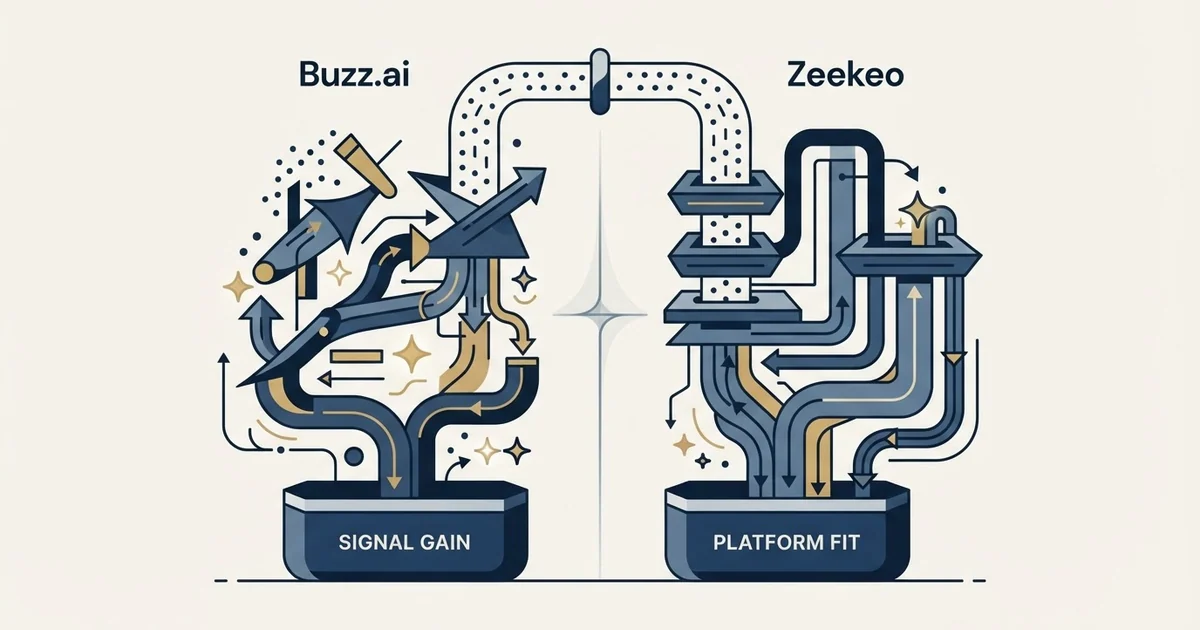 Editorial illustration for Buzz.ai vs Zeekeo