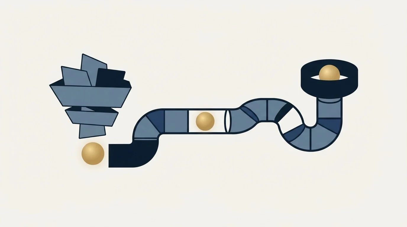 Section illustration: The booking has to reach the pipeline