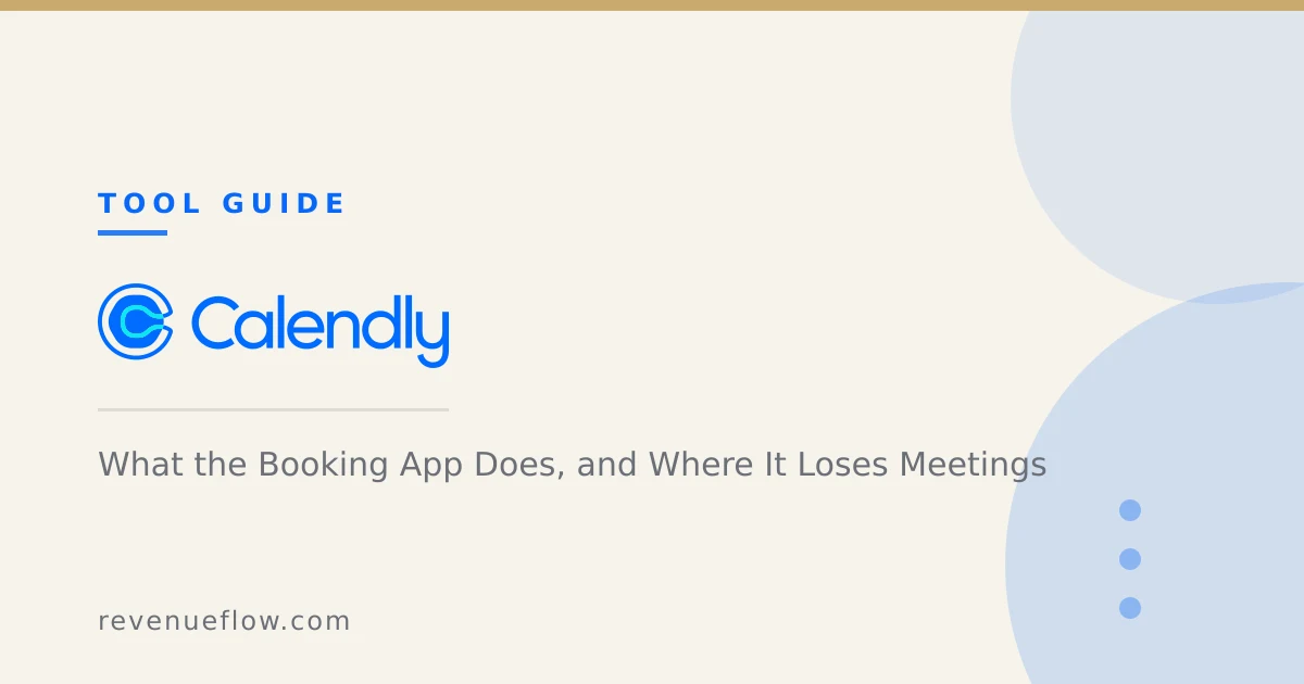 Branded cover: Calendly: What the Booking App Does, and Where It Loses Meetings