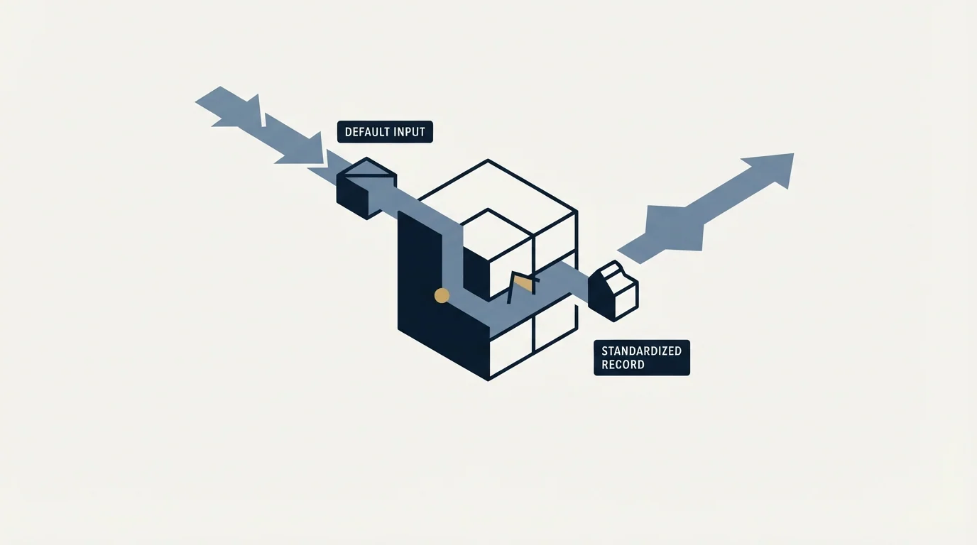 Section illustration: What the default flow does to a record
