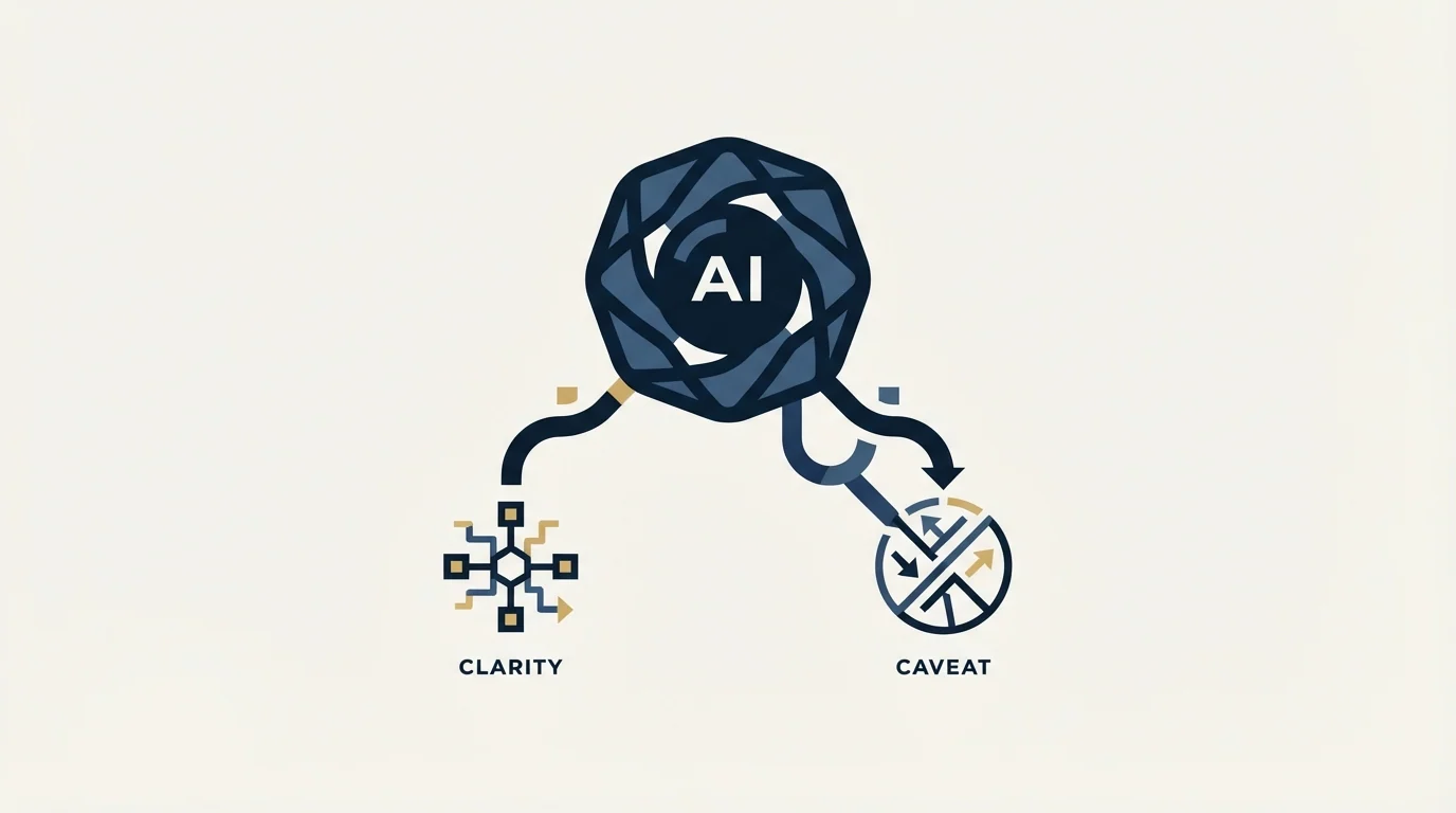 Section illustration: The AI add-on, and a footnote that argues with itself