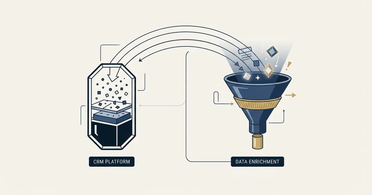 Editorial illustration for Capsule CRM vs Clearbit