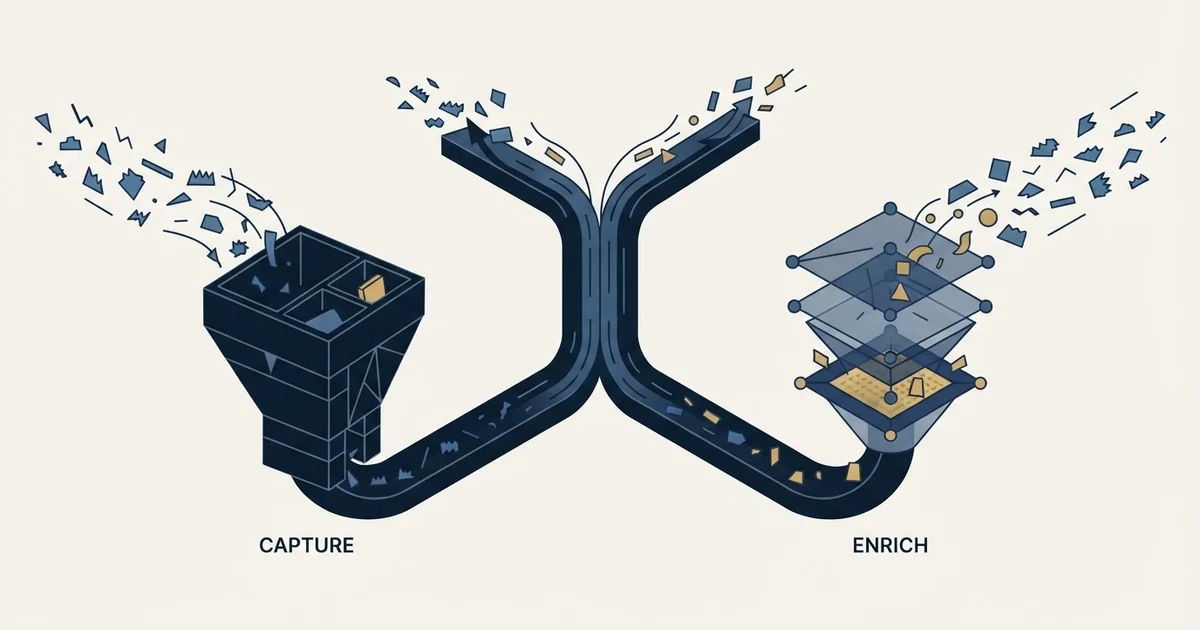 Editorial illustration for Capsule CRM vs Dropcontact