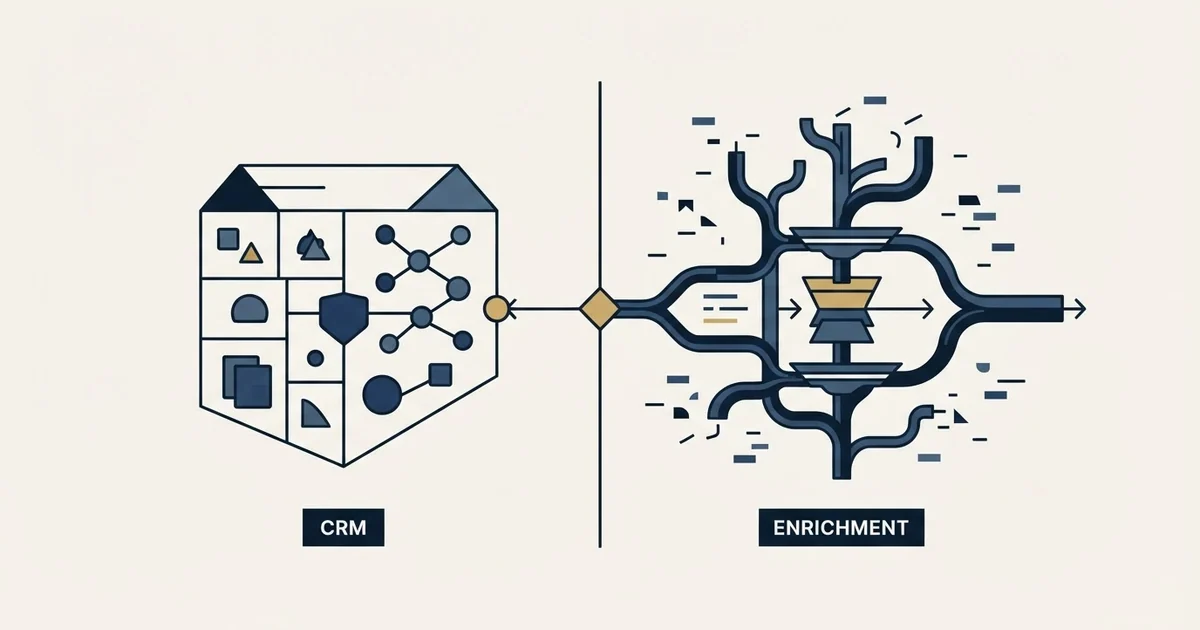 Editorial illustration for Capsule CRM vs Enrich Layer