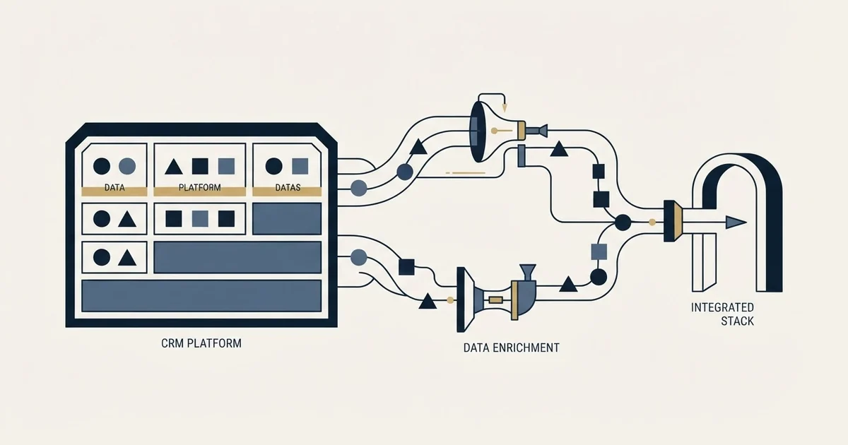 Editorial illustration for Capsule CRM vs FullEnrich
