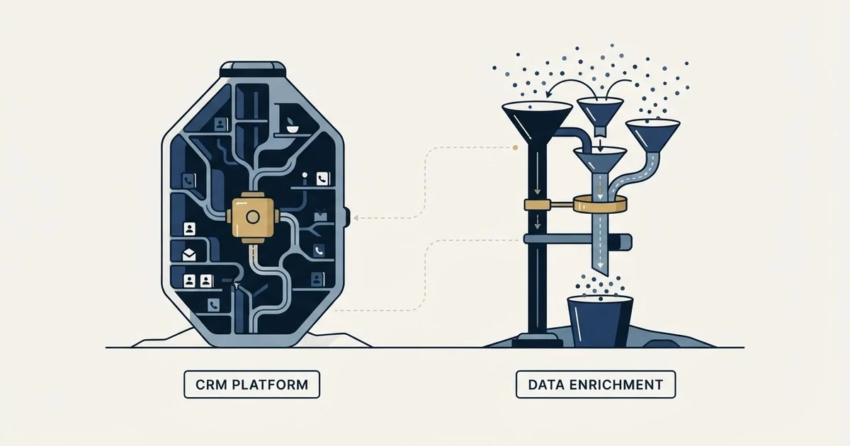 Editorial illustration for Capsule CRM vs Hunter