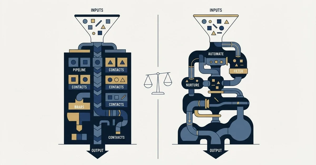 Editorial illustration for Capsule CRM vs Keap