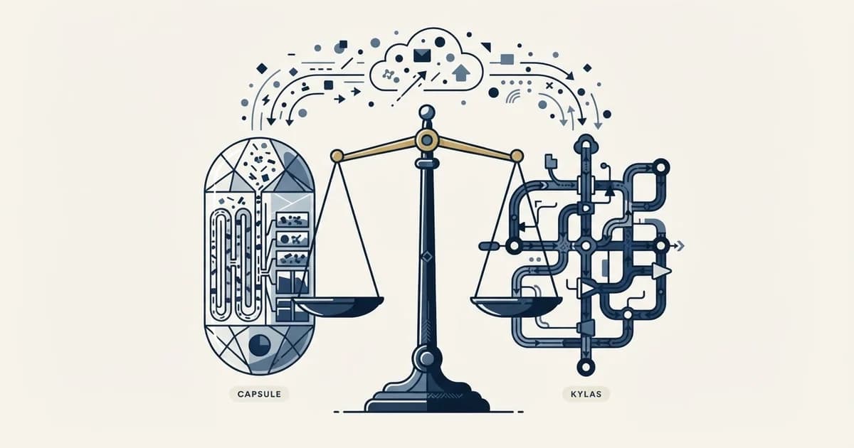 Editorial illustration for Capsule CRM vs Kylas