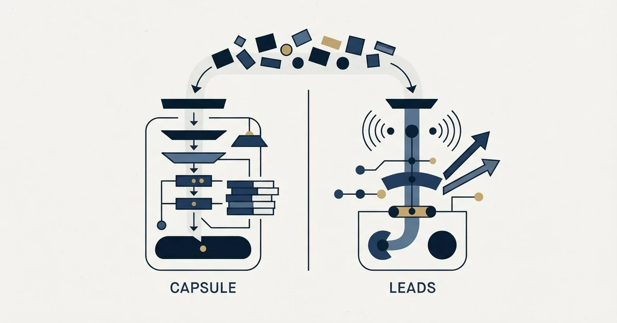 Editorial illustration for Capsule CRM vs Leadspicker