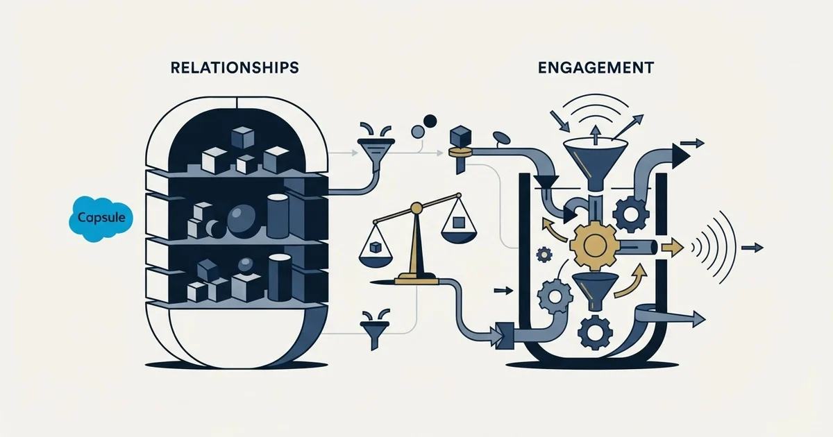 Editorial illustration for Capsule CRM vs Revenue.io