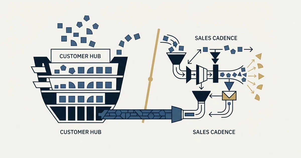 Editorial illustration for Capsule CRM vs Salesgear