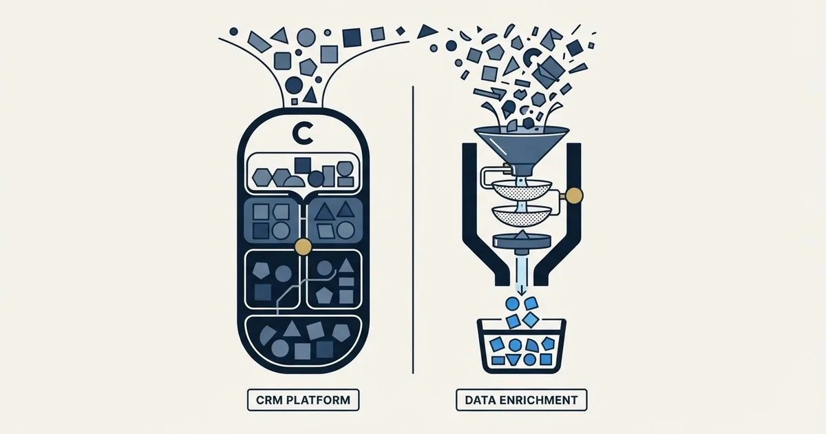 Editorial illustration for Capsule CRM vs UpLead