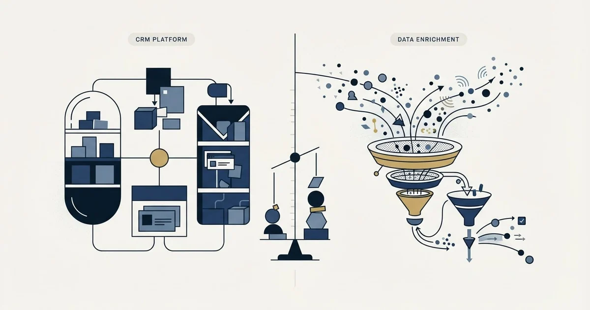 Editorial illustration for Capsule CRM vs ZoomInfo