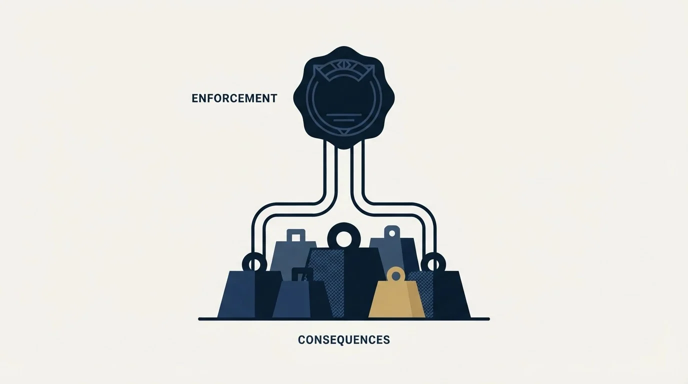 Section illustration: Who enforces it, and what it has cost