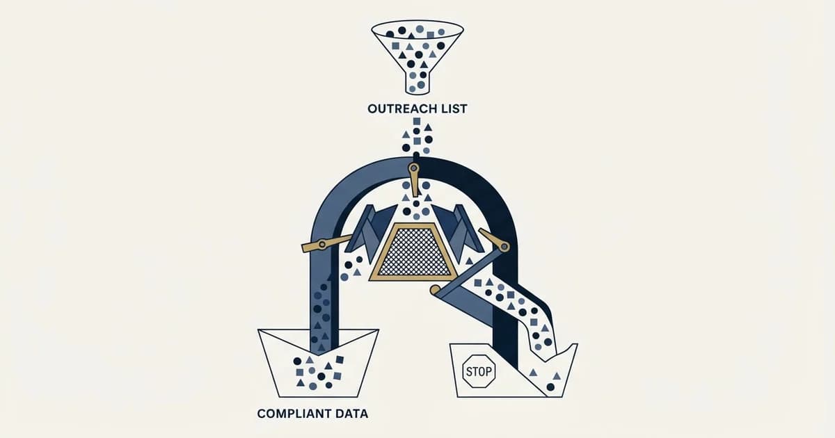 Editorial illustration for CCPA Compliance for Cold Outreach