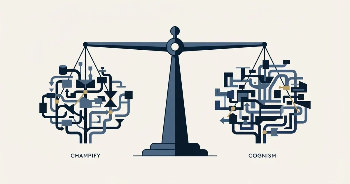 Editorial illustration for Champify vs Cognism