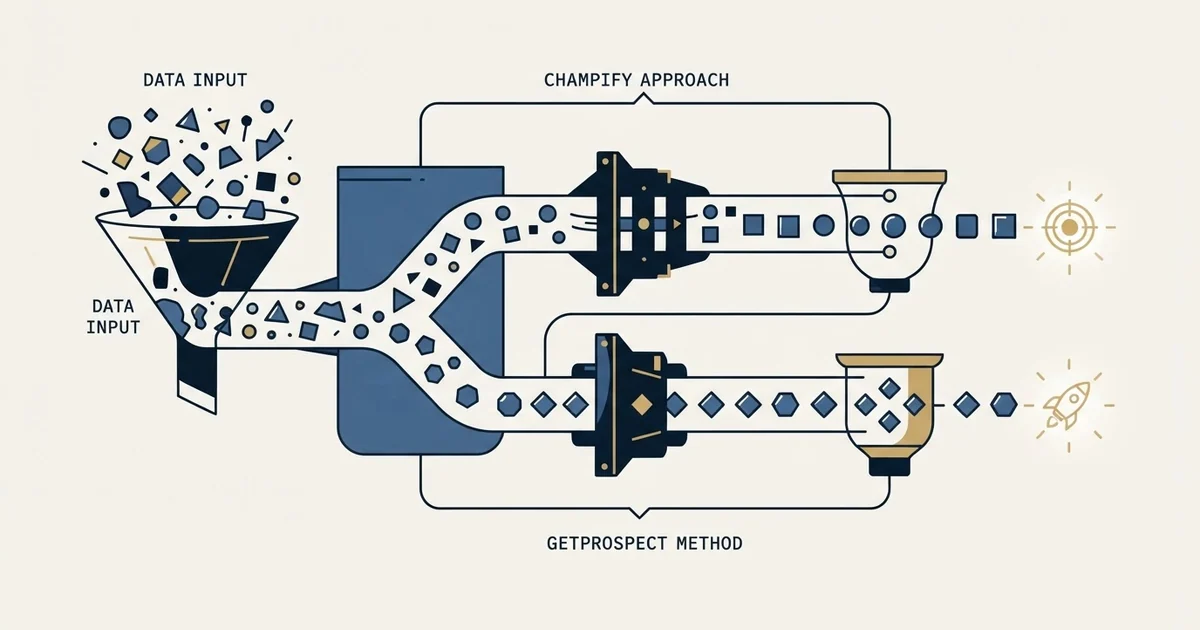 Editorial illustration for Champify vs GetProspect