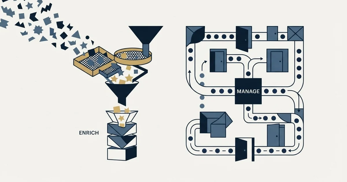 Editorial illustration for Champify vs Less Annoying CRM