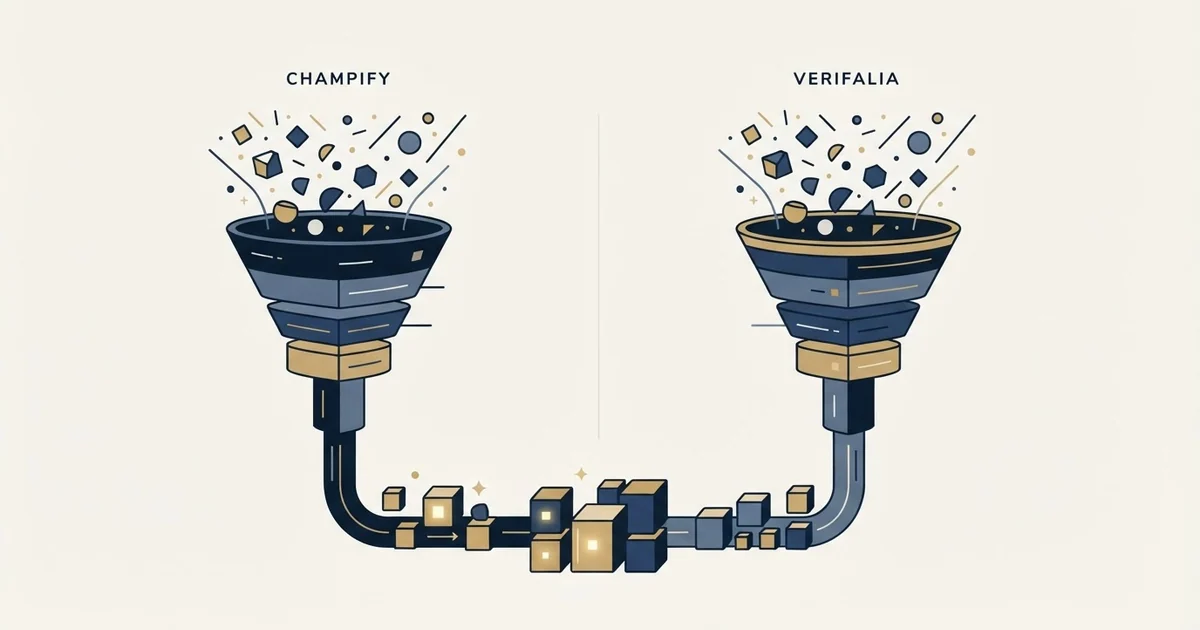 Editorial illustration for Champify vs Verifalia