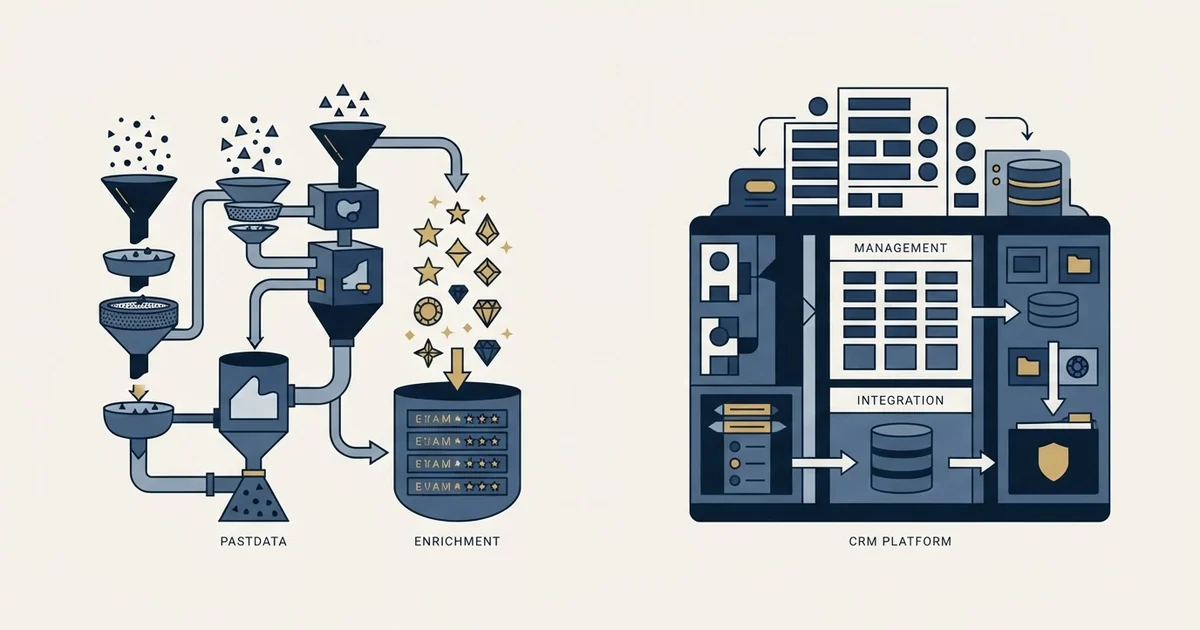 Editorial illustration for Champify vs Zoho CRM