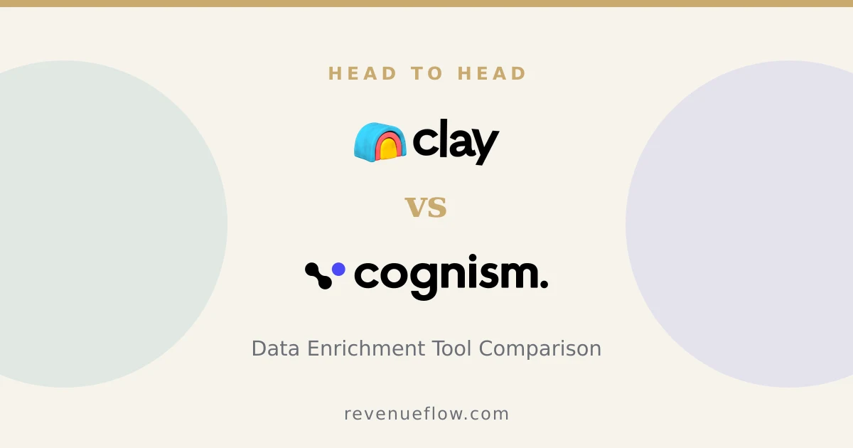 Branded cover: Clay vs Cognism: Data Enrichment Tool Comparison