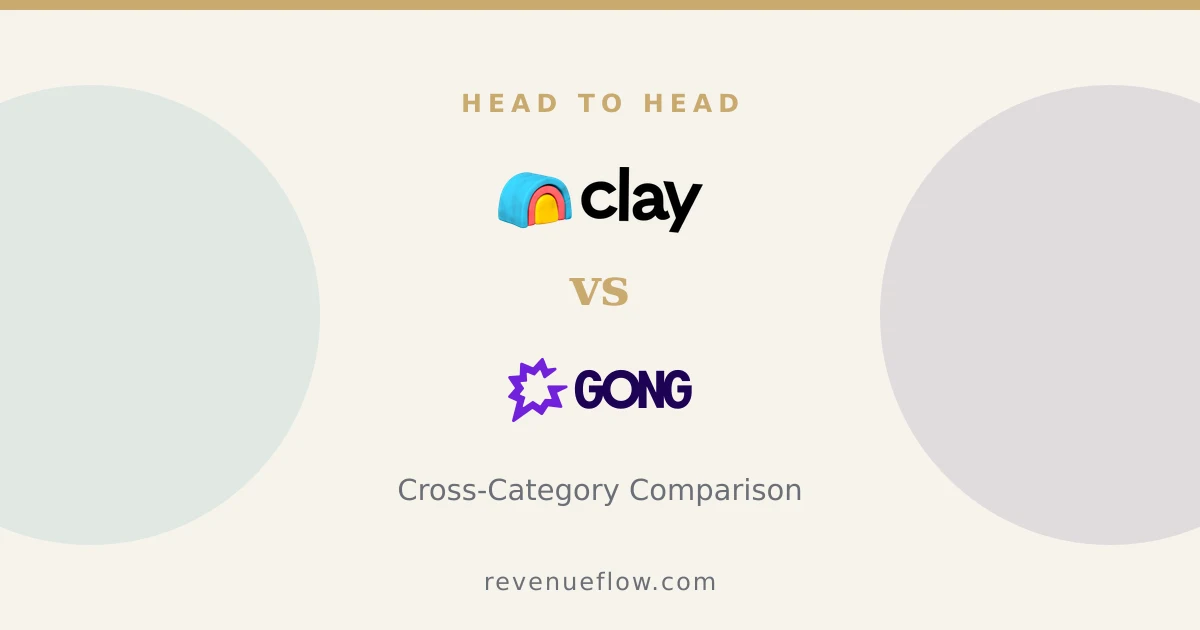 Branded cover: Clay vs Gong: Cross-Category Comparison