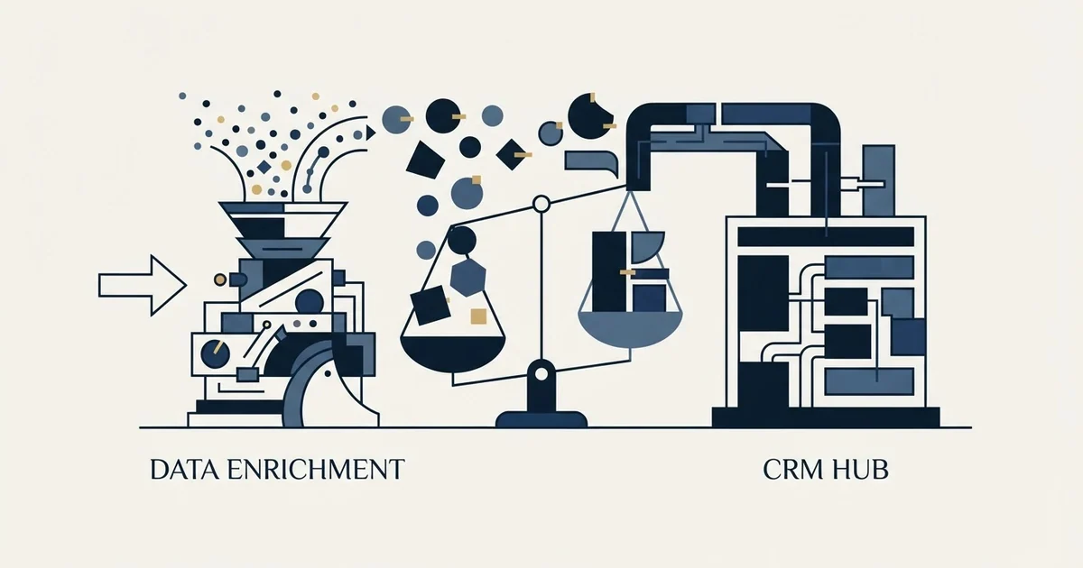 Editorial illustration for Clay vs Insightly