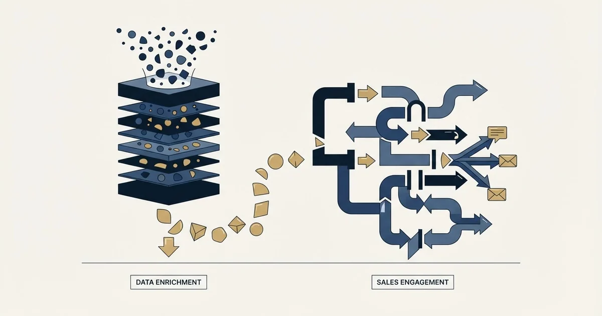 Editorial illustration for Clay vs La Growth Machine