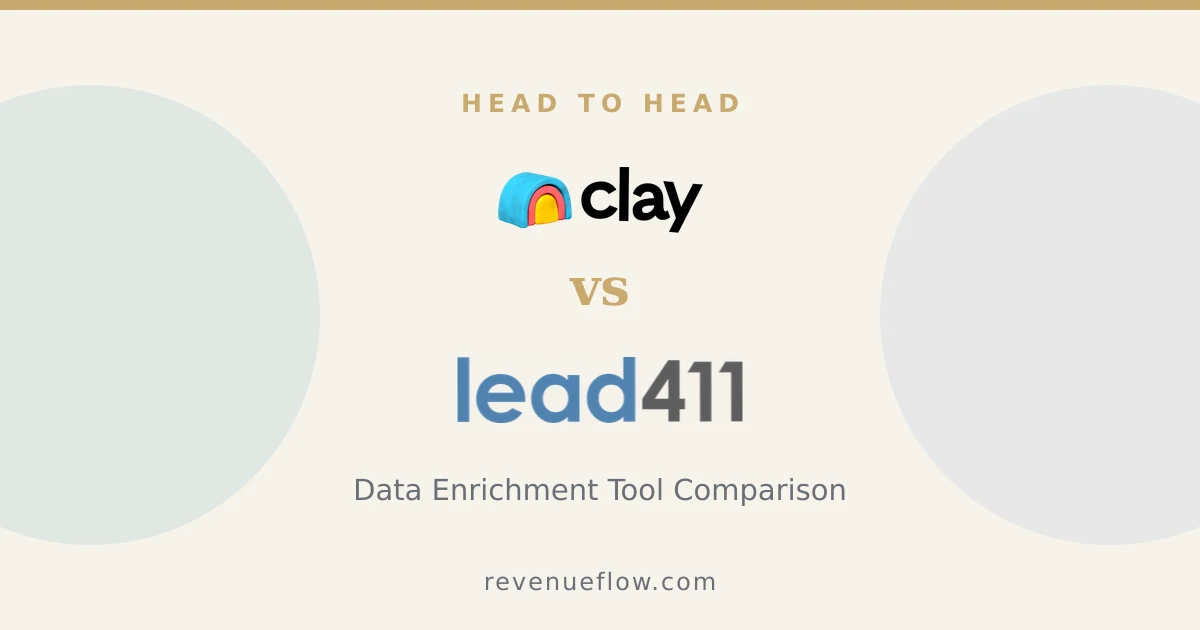 Branded cover: Clay vs Lead411: Data Enrichment Tool Comparison