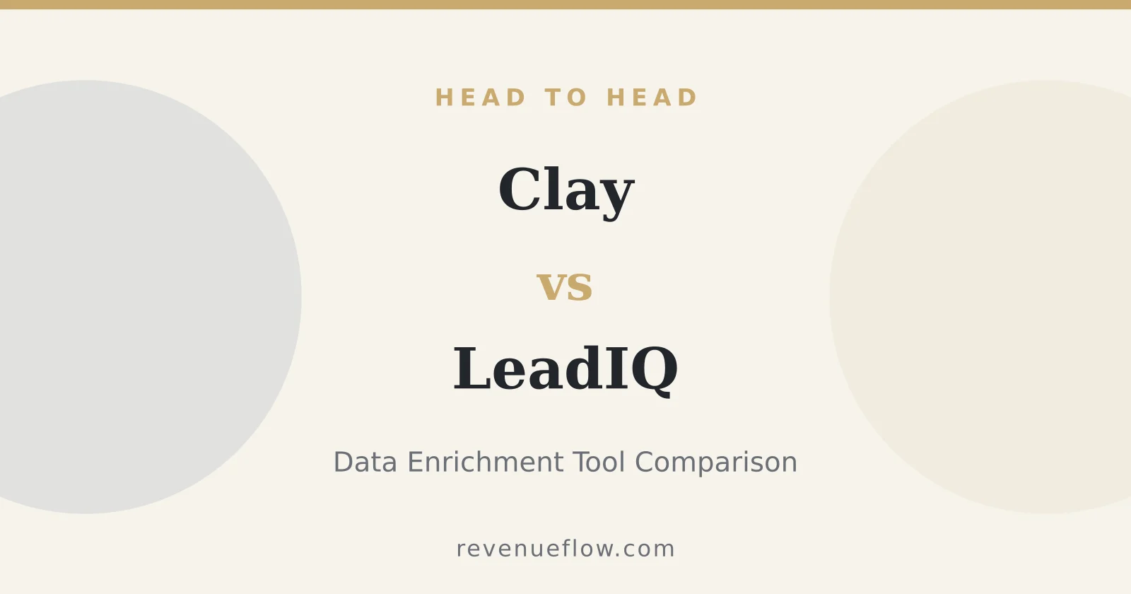 Branded cover: Clay vs LeadIQ: Data Enrichment Tool Comparison