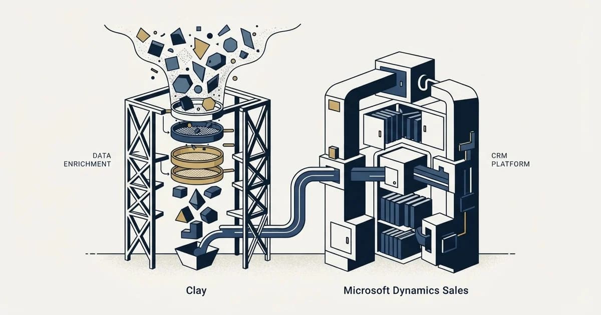 Editorial illustration for Clay vs Microsoft Dynamics Sales