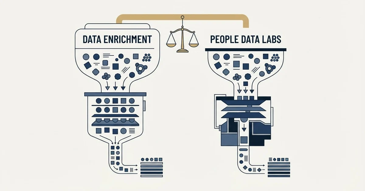 Editorial illustration for Clay vs People Data Labs